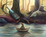 Přání v lahvi- 80x70 (Prodáno)