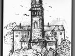 Český Krumlov - skicář, fixky